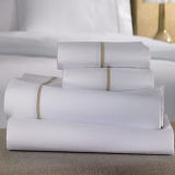 Pure White Cotton Bedsheet for Hotel Bed Linen (DPF1037)