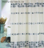 Circle Design Fabric Polyester Shower Curtain