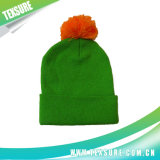 Solid Color Acrylic Winter Knit Cap/Hats with Pompom Ball (104)