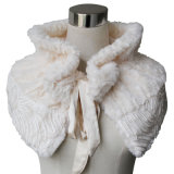 Lady Fashion Polyester Velvet Faux Fur Scarf Shawl (YKY4404)
