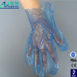 Disposable Colored Blue or Clear Embossed PE Gloves