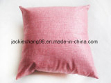 Printed Solid Faux Linen Cushion