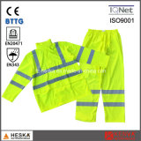 Hoodie PU High Visibility Reflective Safety Rain Suit