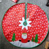 Quality Christmas Decoration All Velvet Embroidery/Applique Round Tree Skirt