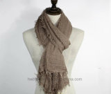Wholesale Lady 's Solid Color Scarf with Crinkle Effect (H24)