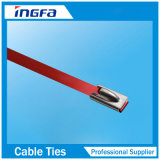 4.6X300mm Plastic Sprayed Stainless Steel Cable Strap for outdoor Use