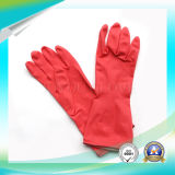 Household Long Working Red Latex Waterproof Gloves with SGS Approved