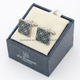 Custom Nice Flower Design Men's Cufflinks with Gift Box Packing