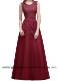 Embroidery Long Prom Dress Pink Sheer Back Beads Party Dress
