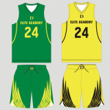 Custom Sublimated Reversible Basketball Jersey with Quick Dry Fabric