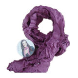 Compressed Knitted Scarf, 100% Cotton, Plain Dyed, Fashional Scarf Yt-737
