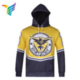 China Design Custom Sports Polyester Sublimation Printing Blue Hoodie for Men