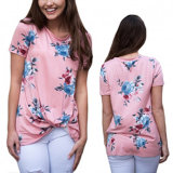 Fashion Women Leisure Casual Flower Printed T-Shirt Blouse
