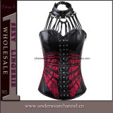 Latex Sexy Women Leather Lingerie Bustiers Steampunk Corset for Wholesale (TA21651)