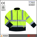 High Visibility Safety Workwear Hi Vis Knitted Softshell Jacket
