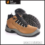 Nubuck Leather Ankle Industrial Safety Shoe with Steel Toe (SN5381)