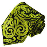 New Fashion Gold Paisely Design Men's Woven Silk Neckties