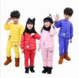 S1132 Children's Winter Down Coat +Pants 2PCS Kids Suit