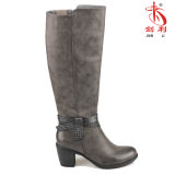 2018 England Style Knee-High PU Crocodile Boots Women Shoes (BT741)