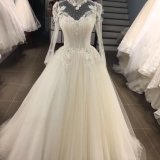 Hot Lace Applique Beading Wedding Dress