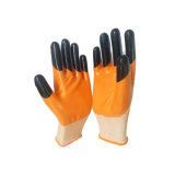 13G Nitrile Coated Finger Double DIP Safety Glove for Heavy Industry