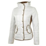 2015 Latest Design White Vintga Winter Padded Jacket for Women