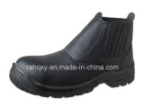 Split Embossed Leather Safety Shoes with Mesh Lining (HQ05062)