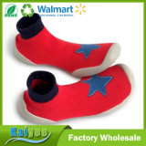 Wholeslae Custom Red Cute Kids or Adults Rubber Soled Socks