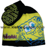 Cute Embroiderey Kid Knitted Hat and Glove (JRK202)