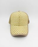 Wholesale Promotional Straw Mesh Fashion Style Curved Brim Sports Cap