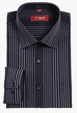 China Factory OEM Men's Cotton Black Stripe Long Sleeve Shirts