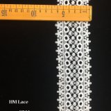 6.5cm Quality Embroidered Lace Trimminng White Chantilly Scalloped Border Lace Hmhb1094