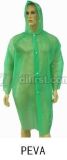 Green PEVA Disposable Raincoat