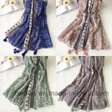 BSCI Wholesale Cheap Flourish Printed Polyester Fashion Scarf (HWBPS076)