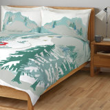 Colorblock Printed Polyester Bed Sheet Set