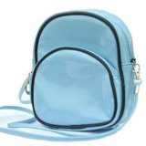 Women Small Shoulder Bag Patent Leather Candy Color Cross Body Bag Blue Backpack (BDMC038)