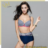 2017 New Design Wholoesale Stripe Printed Swimming Wear Swimsuit Bikini