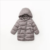 Fashion Solid Color Children Outerwear with Hood for Kids Clothing