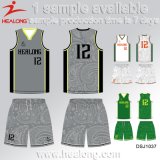 Healong Cutomized Sportswear Sublimation Printing Basketball Jersey