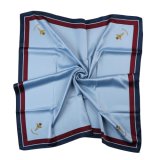 Royal Quality Pure Silk Printed Scarf Custom Logo Brand Label Hanky Pocket Square for Men and Lady Formal Neckwear (LS-33)