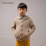 100% Lambswool Winter Knitted Cardigan for Boys