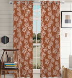 Simple Style Printed Canvas Grommet Curtain