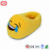Big Laugh with Tears Funny Yellow Plush Stuffed Soft Slippers