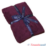 Purple Soft Microfiber Terry Bath Towel