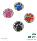 colorful Enamel Metal Paw Pet Tag for Promotion