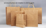 Wholesale Cheap Custom Logo Printing White Kraft Paper Shopping Bag with Twisted Handles