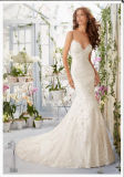 2016 Mermaid Lace Beaded Long Bridal Wedding Dresses Wd5415