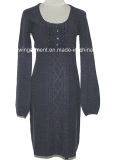 Women Knitted Long Sleeve Tight Sweater Sexy Dress (L15-058)