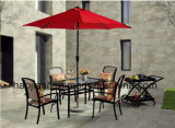 Outdoor /Rattan / Garden / Patio / Hotel Furniture Texilene Cloth Chair & Table Set (HS 2017C &HS712878DT)