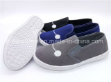 Good Quality Children School Flat Shoes Injection Slip-on Canvas Shoes (ZL1017-10)